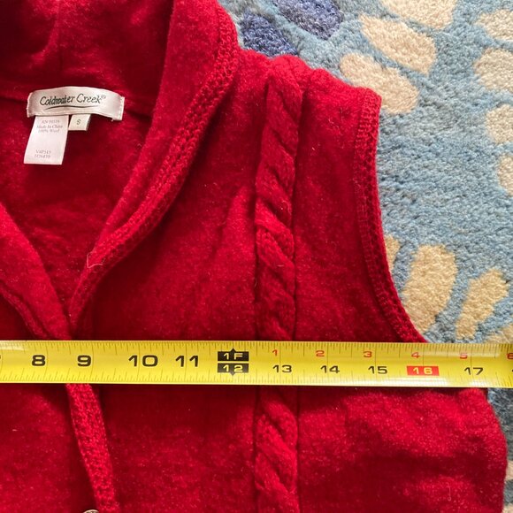 Coldwater Creek 100% wool button front cardigan grandmacore academic preppy - Picture 9 of 9